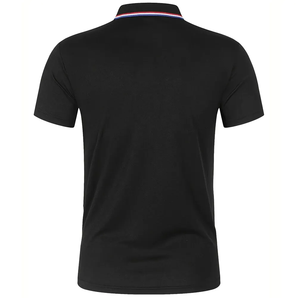 2025 Hot Sale Men's Summer Casual Breathable Comfortable Polo Shirt Men's Solid Color High Quality Short Sleeve T-Shirt - Image 2